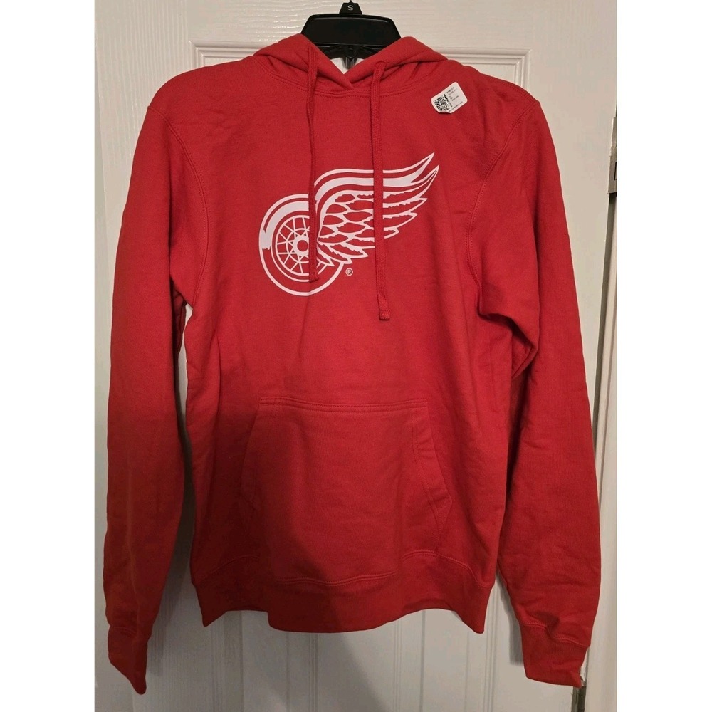 Detroit Red Wings NHL Sweatshirt Hoodie Mens Small Graphic Pullover Fleece NWT